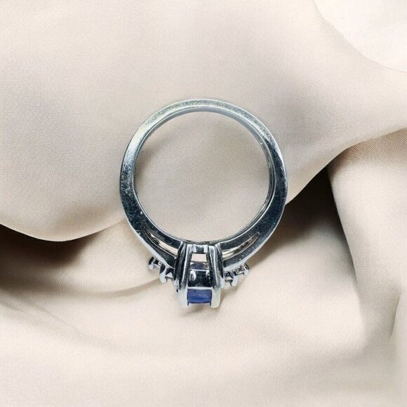 14k Gold -Natural Tanzanite Diamond Ring -Size 4.25- 1 Carat T.W. Oval Cut -3g - Picture 10 of 16